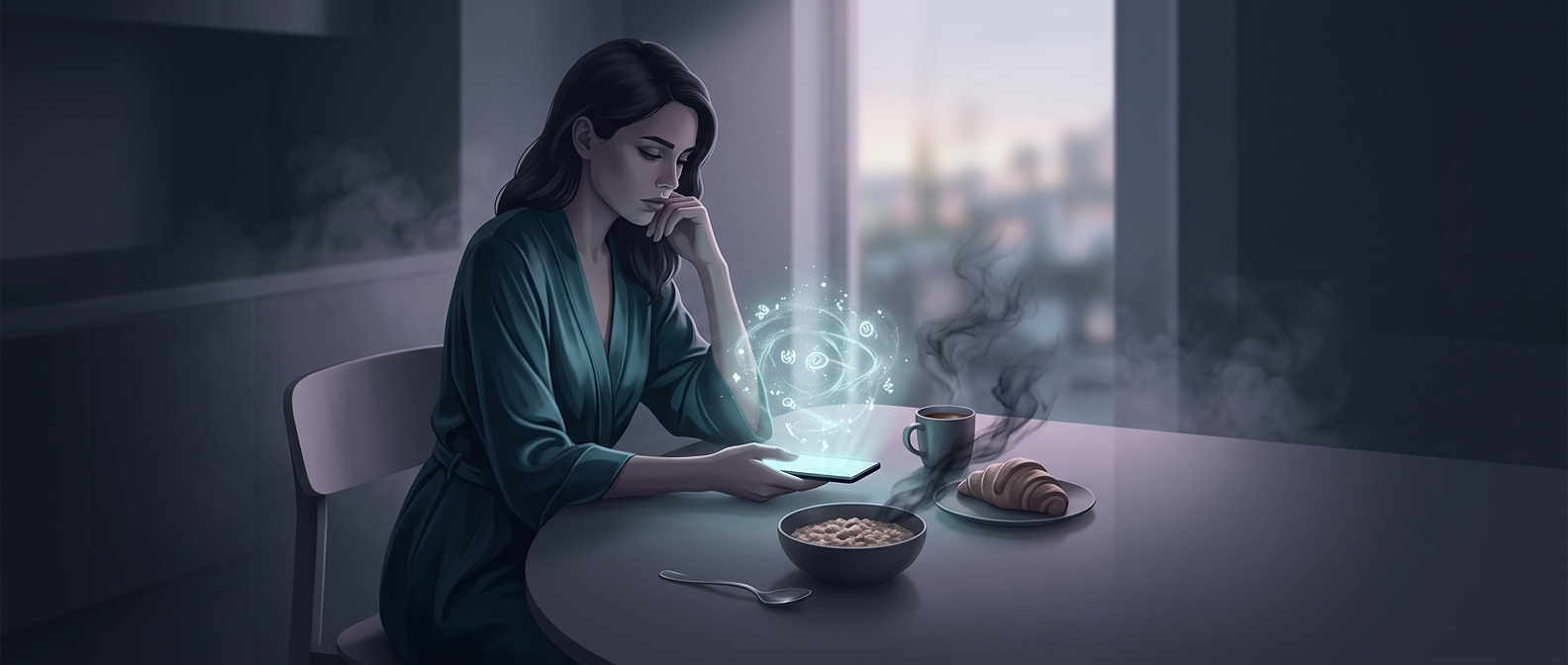 Letting a text message ruin your breakfast