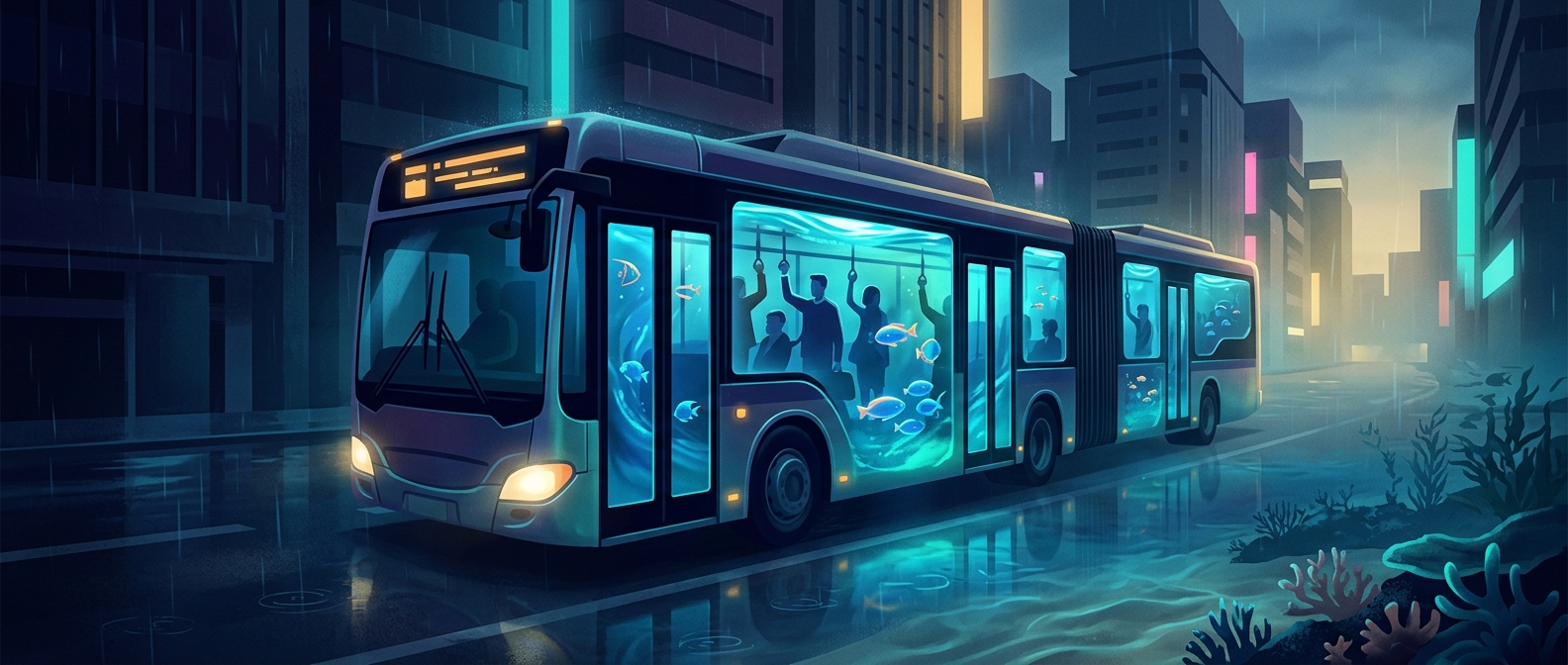 The Japanese bus that looked like a glowing aquarium