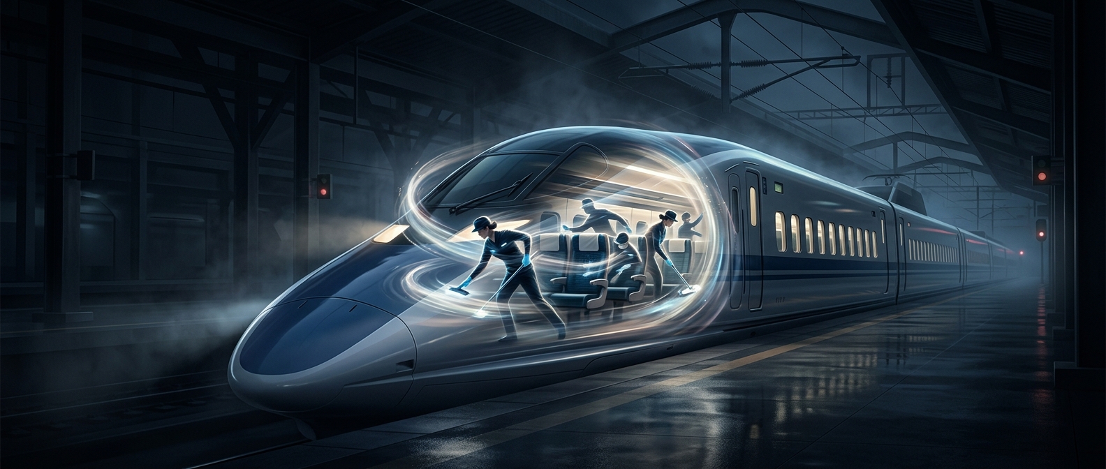 Japan's bullet trains get a full clean before every trip