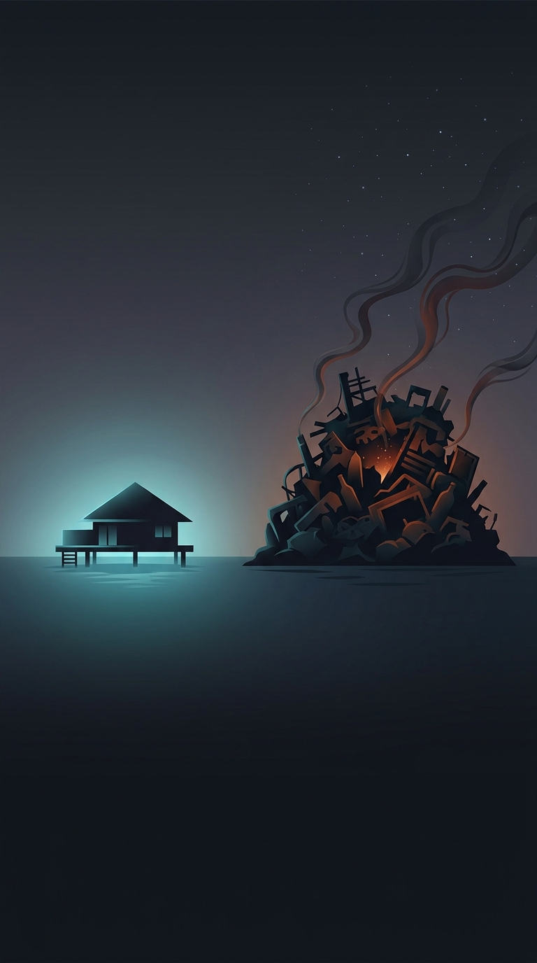 Thilafushi is a completely artificial island in the Maldives constructed entirely out of toxic garbage and municipal waste generated by the luxury resorts that promise you an…