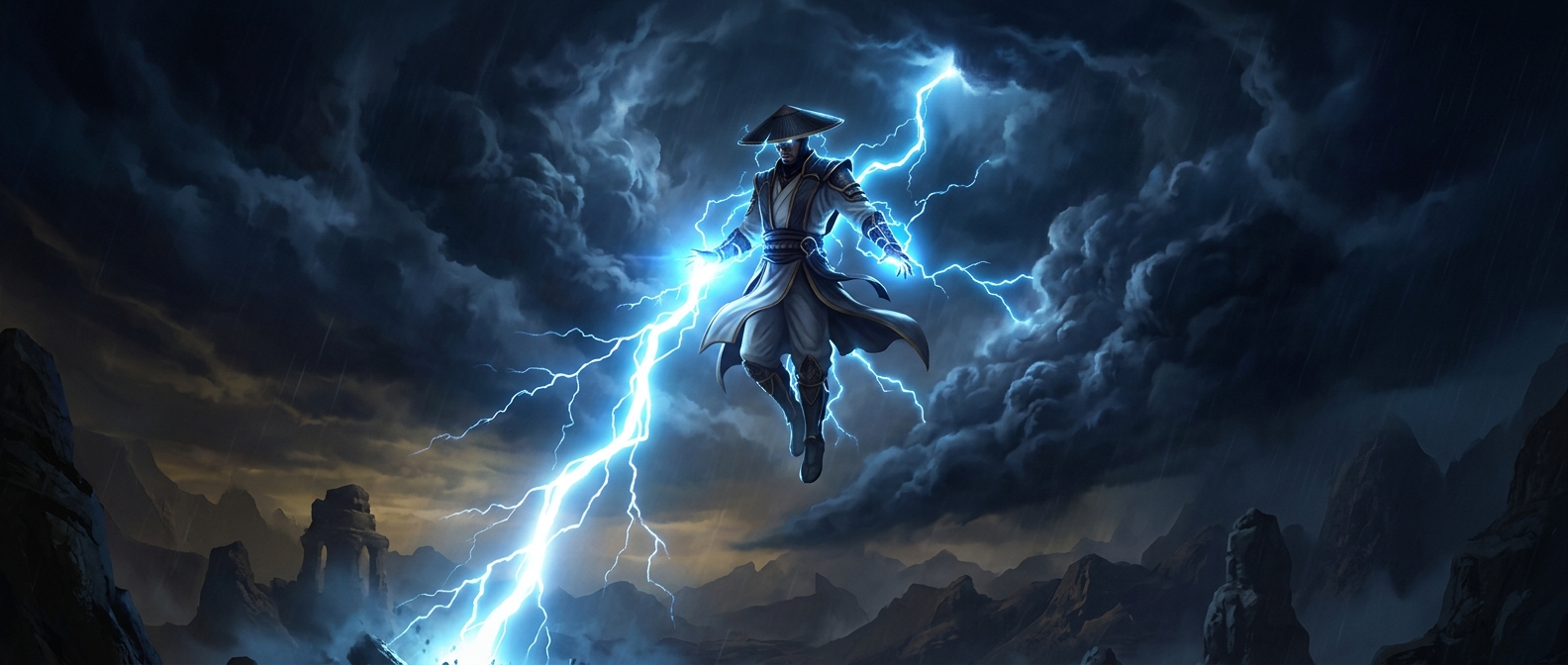 Raiden from Mortal Kombat is the literal god of thunder