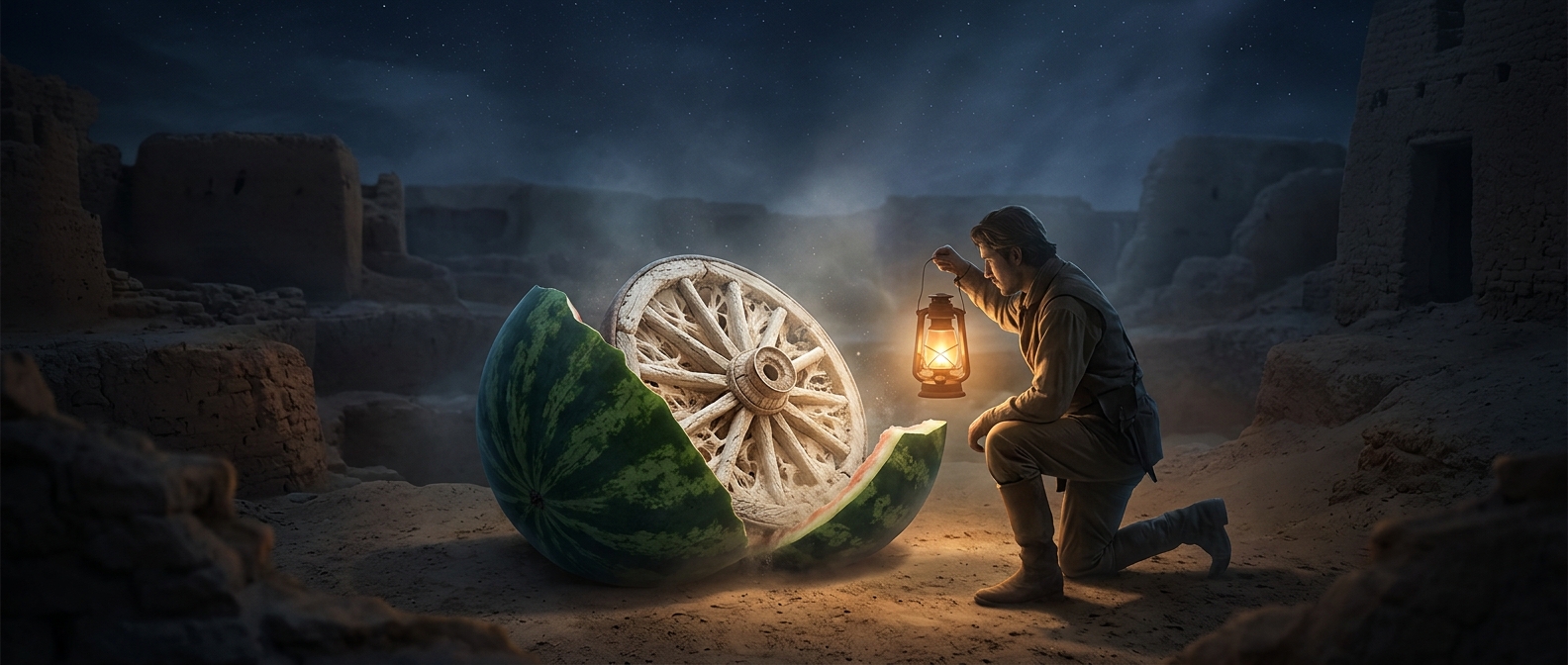 When watermelons were mostly white and hollow