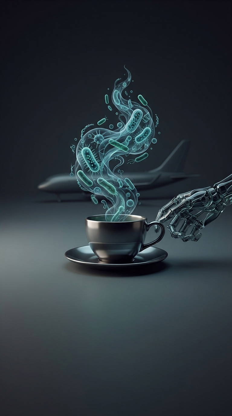 Inflight coffee and tea are traditionally brewed using the airplane's internal water tanks, which are notoriously difficult to clean and frequently test positive for various delightful strains of coliform bacteria.