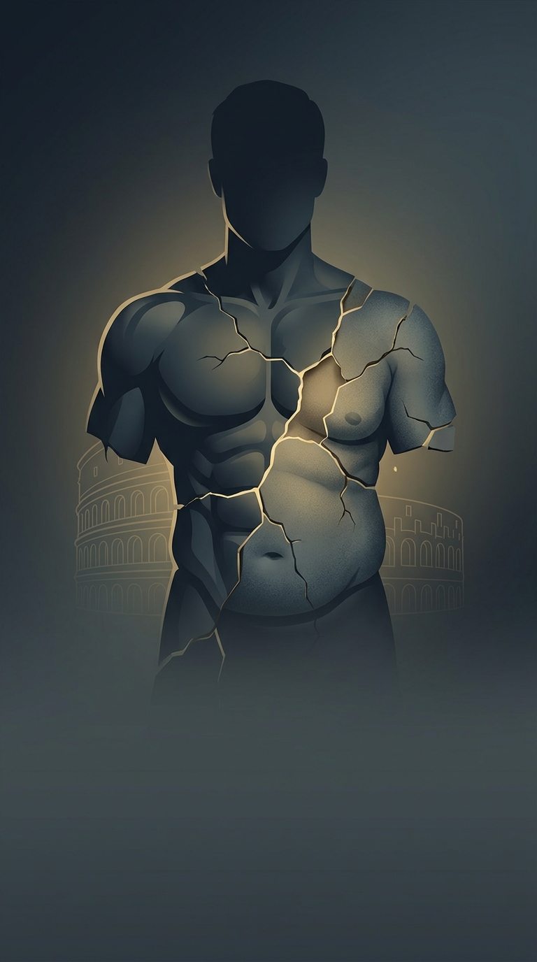 Contrary to the shredded, muscular actors in Hollywood movies, real Roman gladiators intentionally maintained what physical trait?