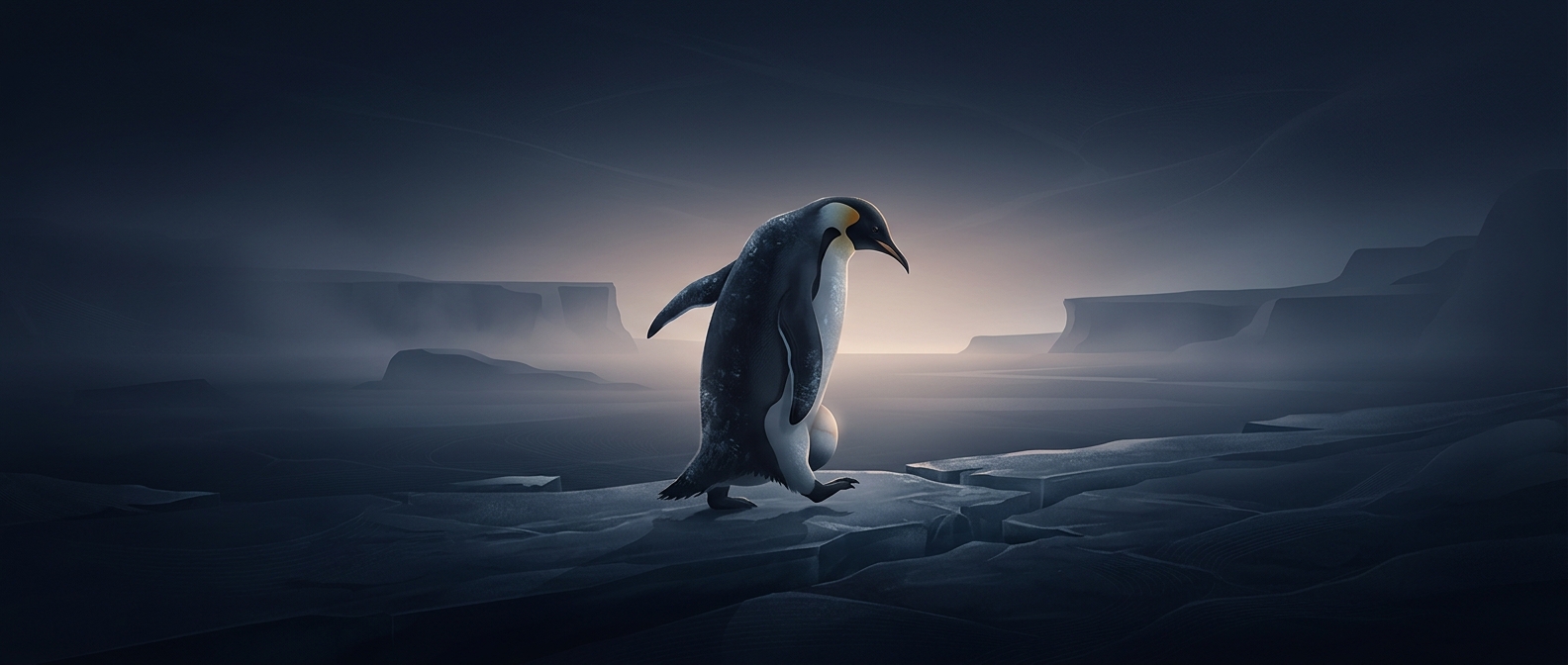 Emperor penguins waddle inland to protect their eggs