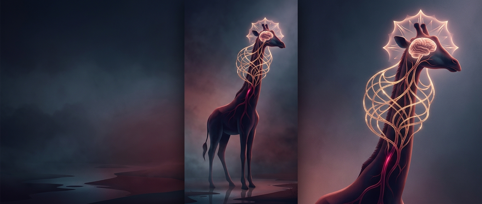How giraffes keep blood from flooding their brains