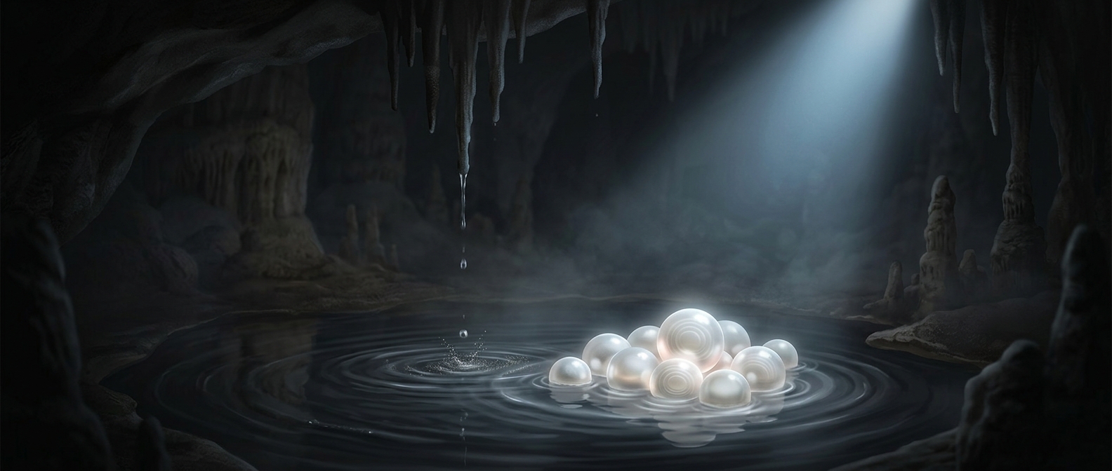 How cave grit turns into stone pearls