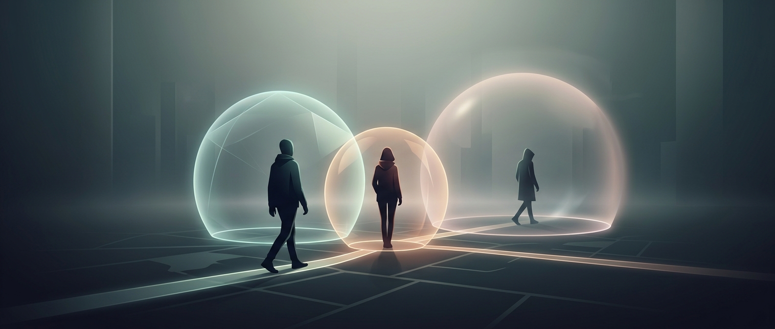 Invisible personal space bubbles vary globally