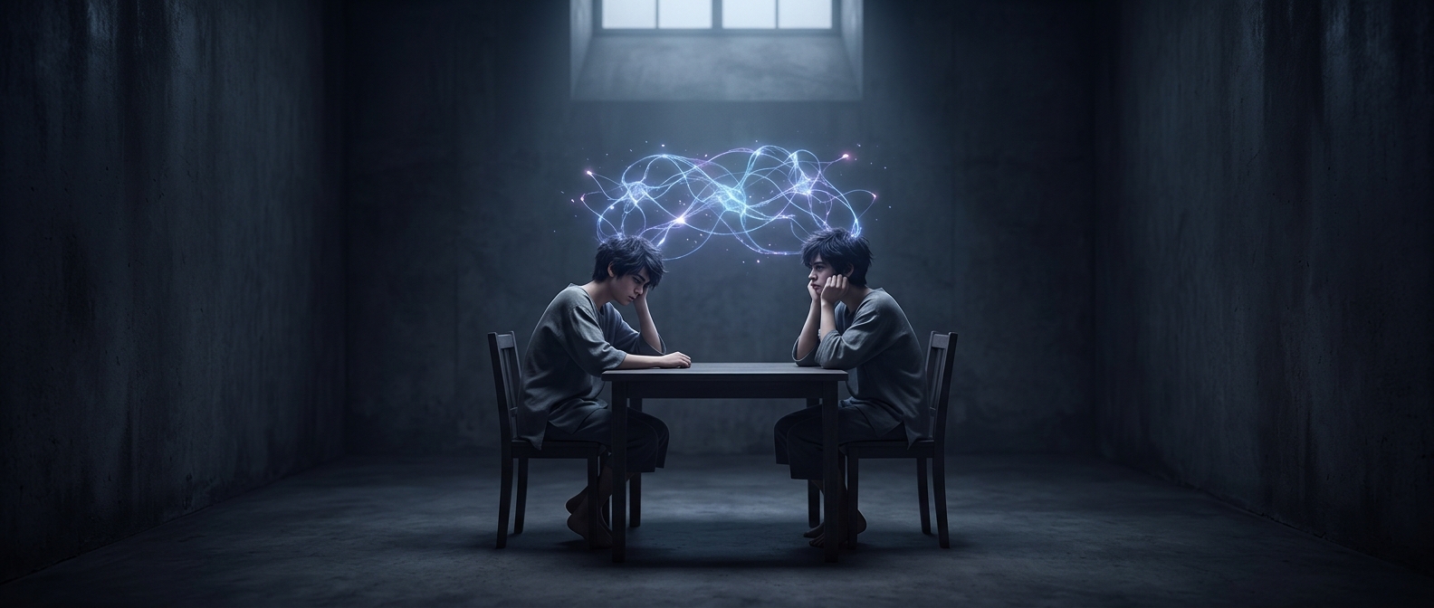 Mind reading works best between completely bored twins