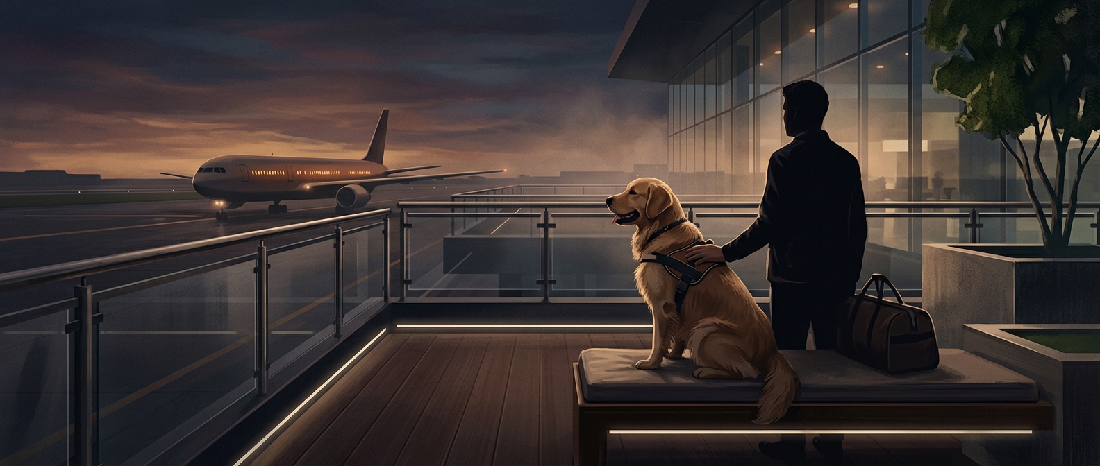 Some airports give dogs a final patch of grass