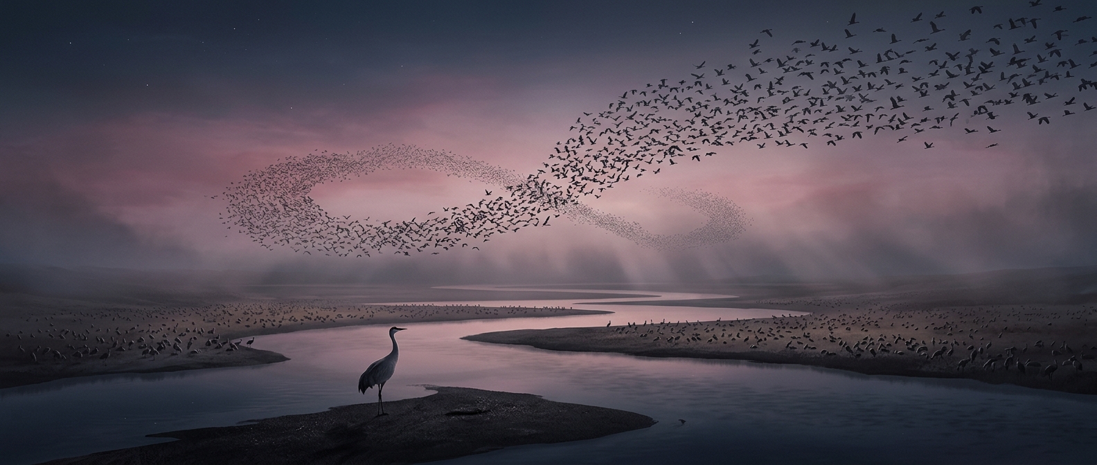 Sandhill cranes gather by the thousands in Nebraska