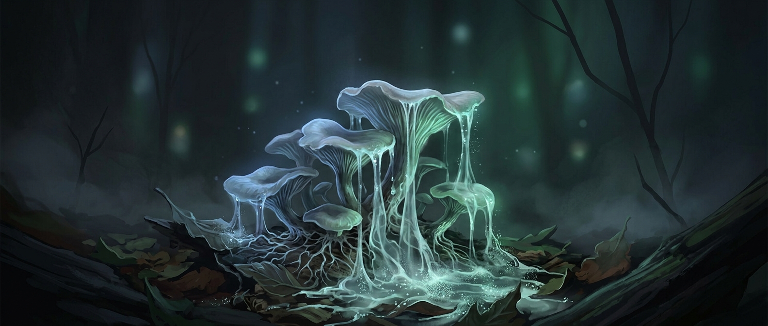 Fungi digest dinner from the outside