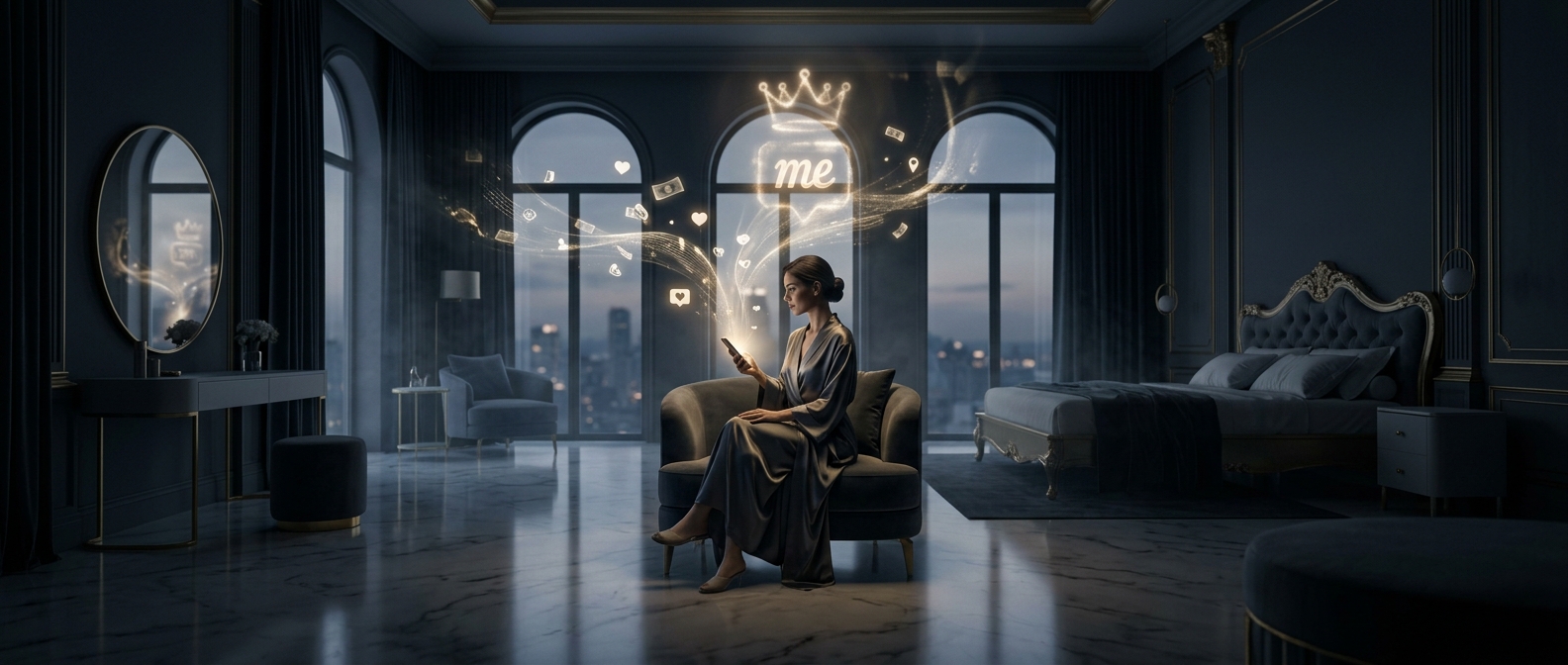 Monetizing pure narcissism and free hotel stays
