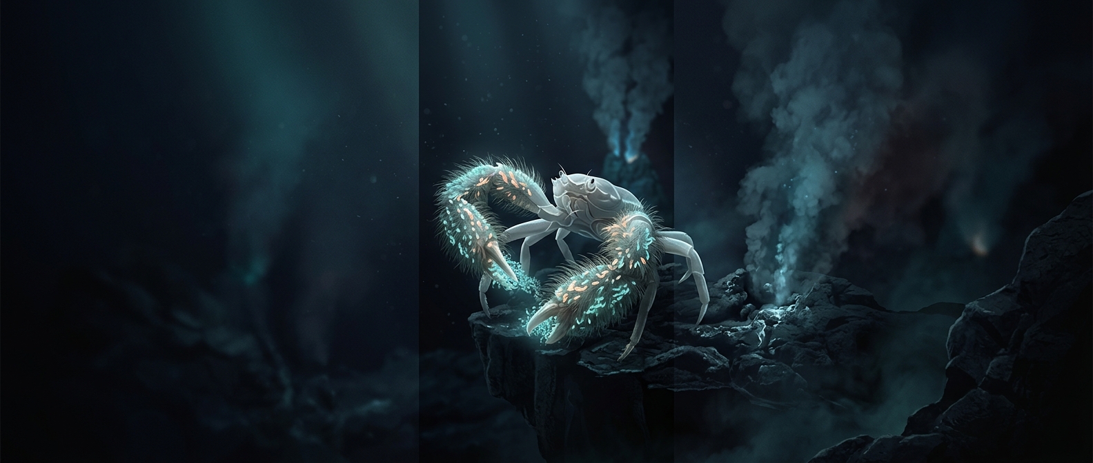 This crab farms bacteria on its own arms