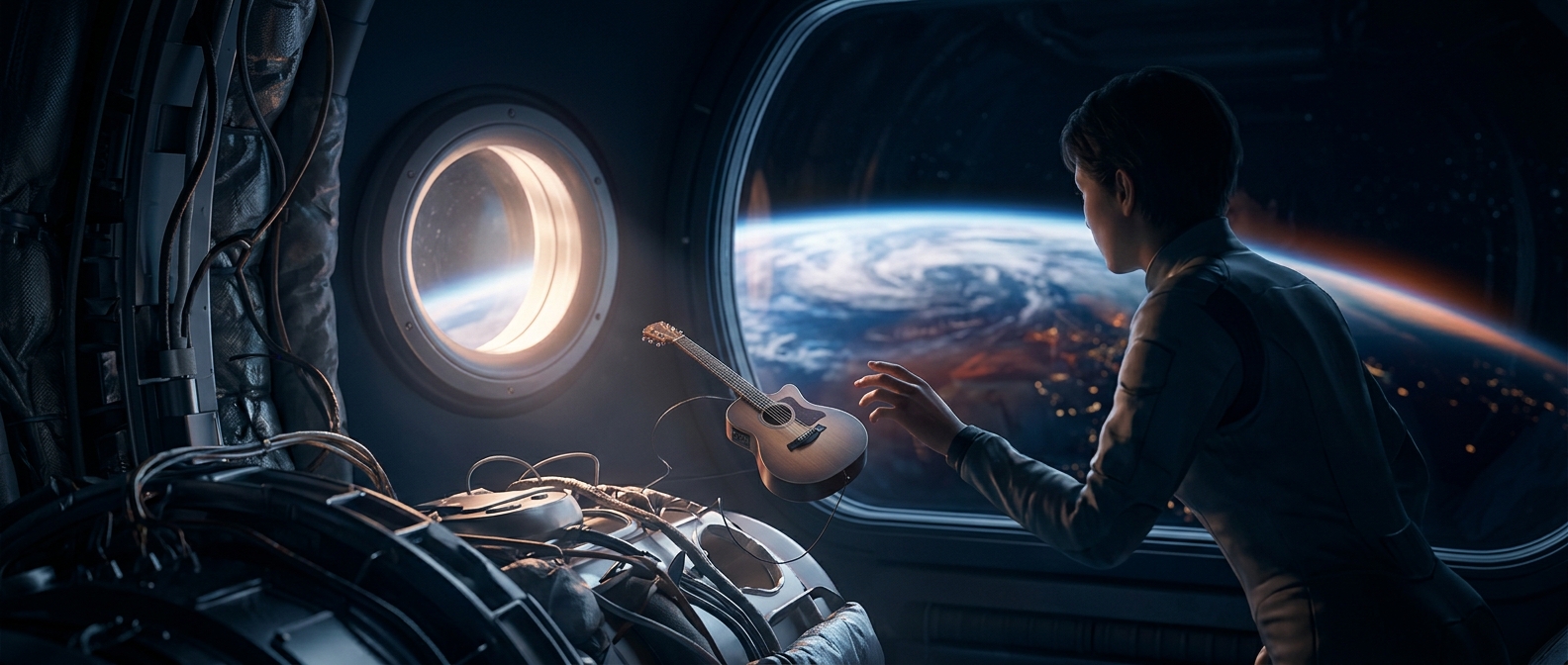 Why the ISS has a tiny acoustic guitar