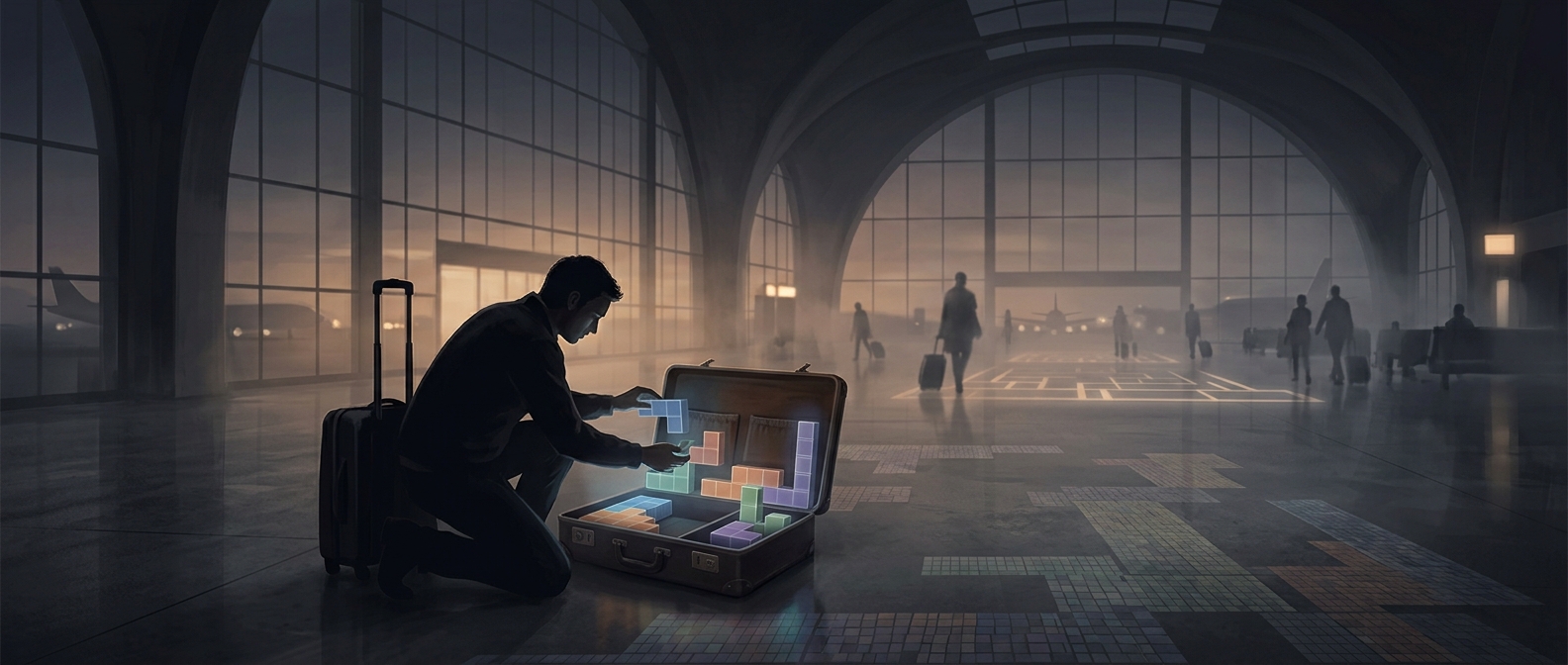 Why packing a suitcase feels like playing Tetris