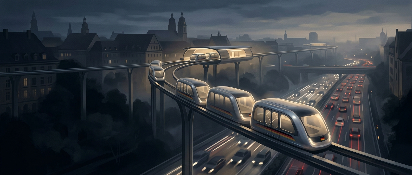Germany once tested driverless pods above traffic