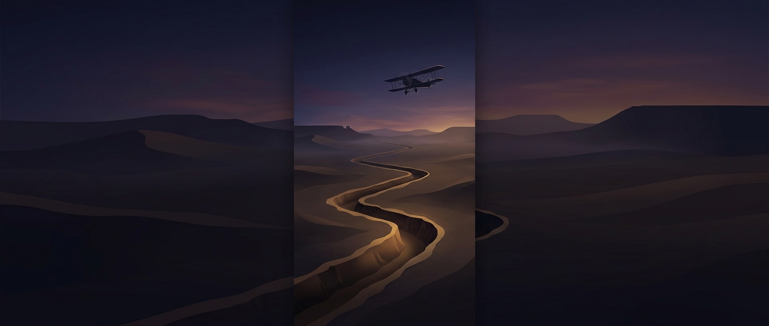 Pilots followed a trench across the Iraqi desert