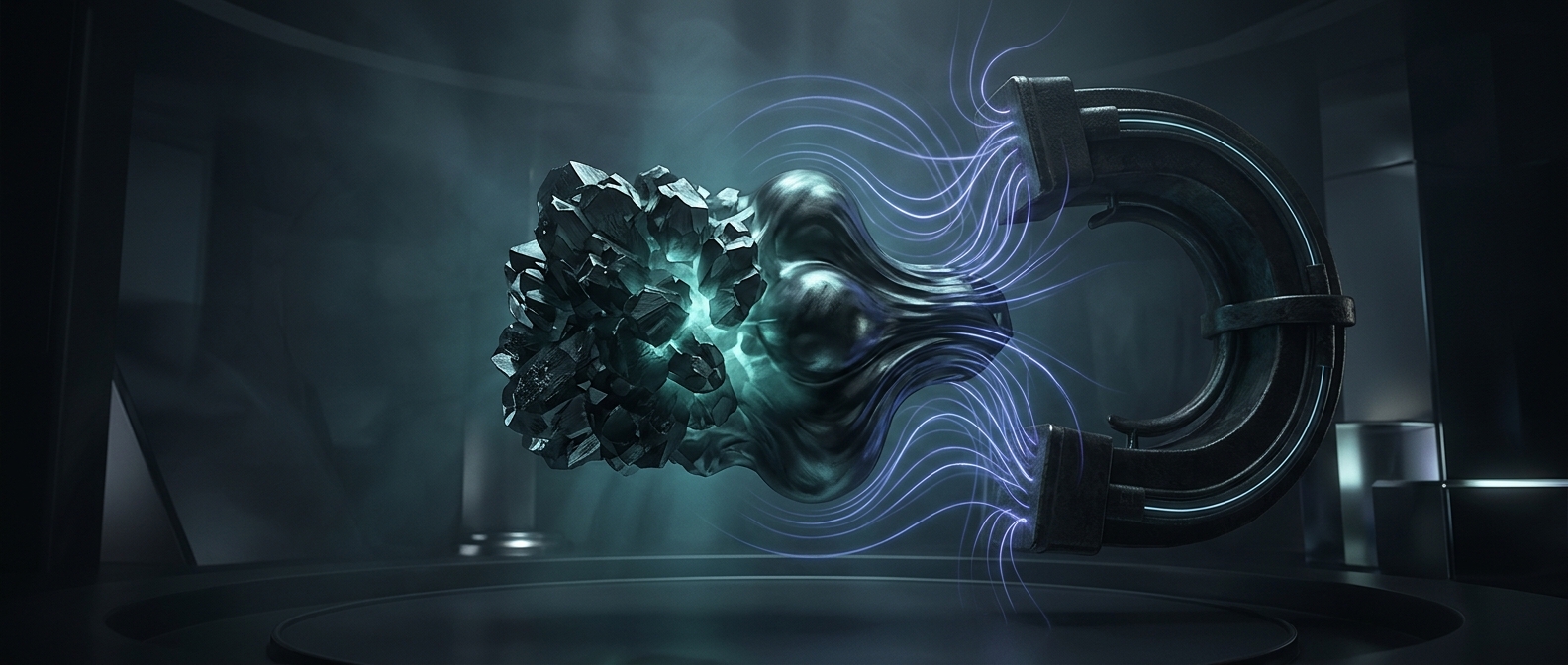 The metal that changes shape near a magnet