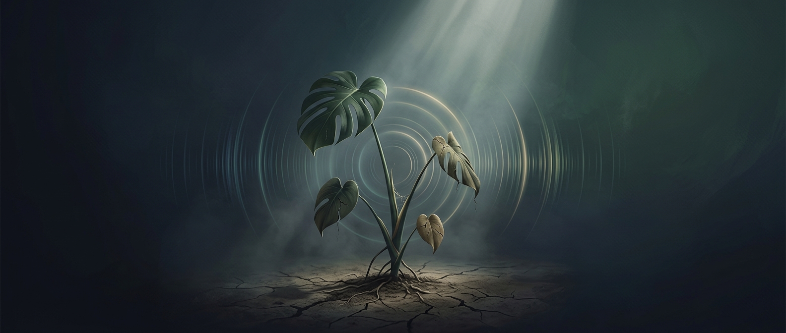 Thirsty plants may click loudly—but you can’t hear them
