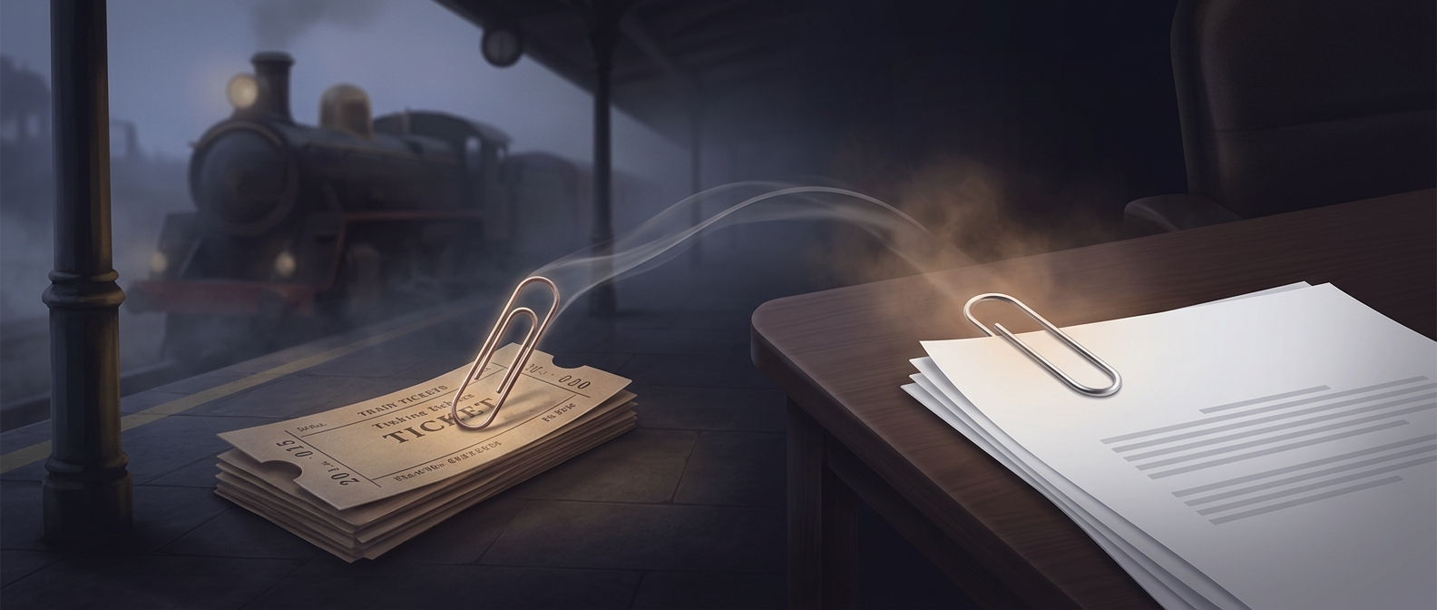 Paperclips were originally designed to attach train tickets