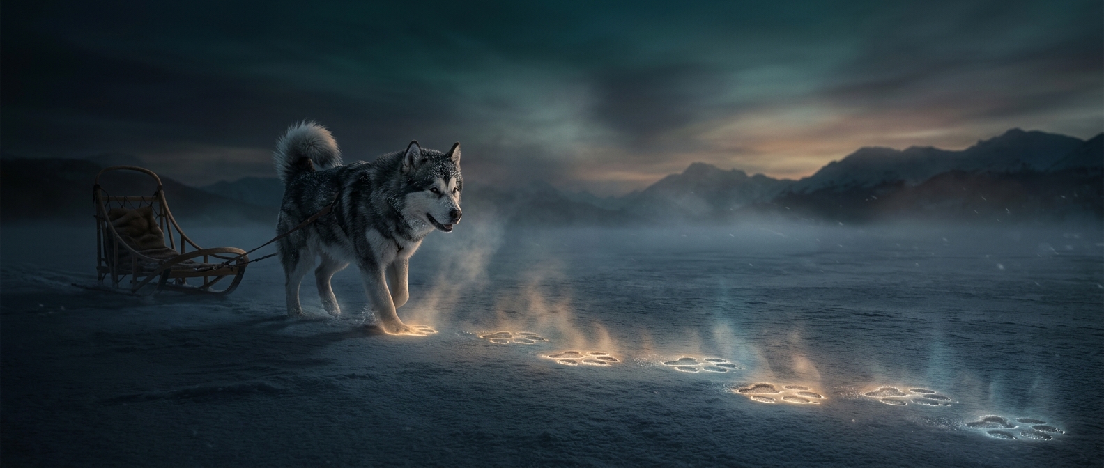 Sled dogs sweat exclusively through their paw pads