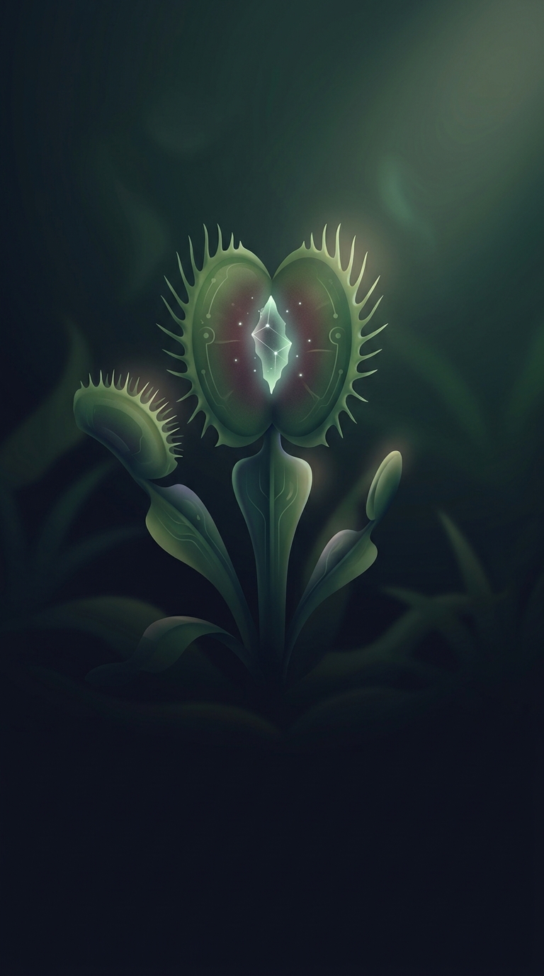 A Venus flytrap has no brain or nervous system. How does it know the exact moment a bug is inside its mouth?