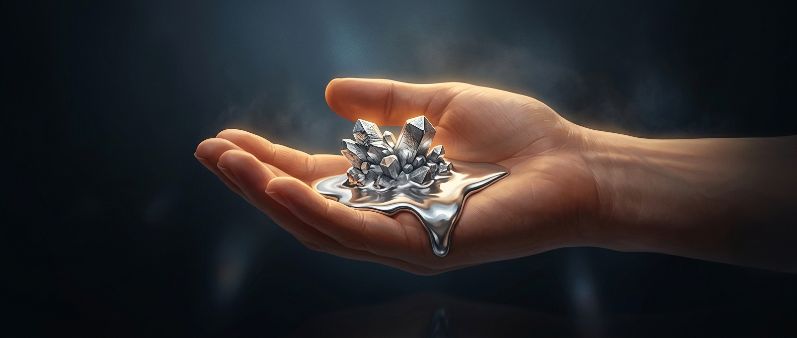 Gallium melts in the palm of your hand