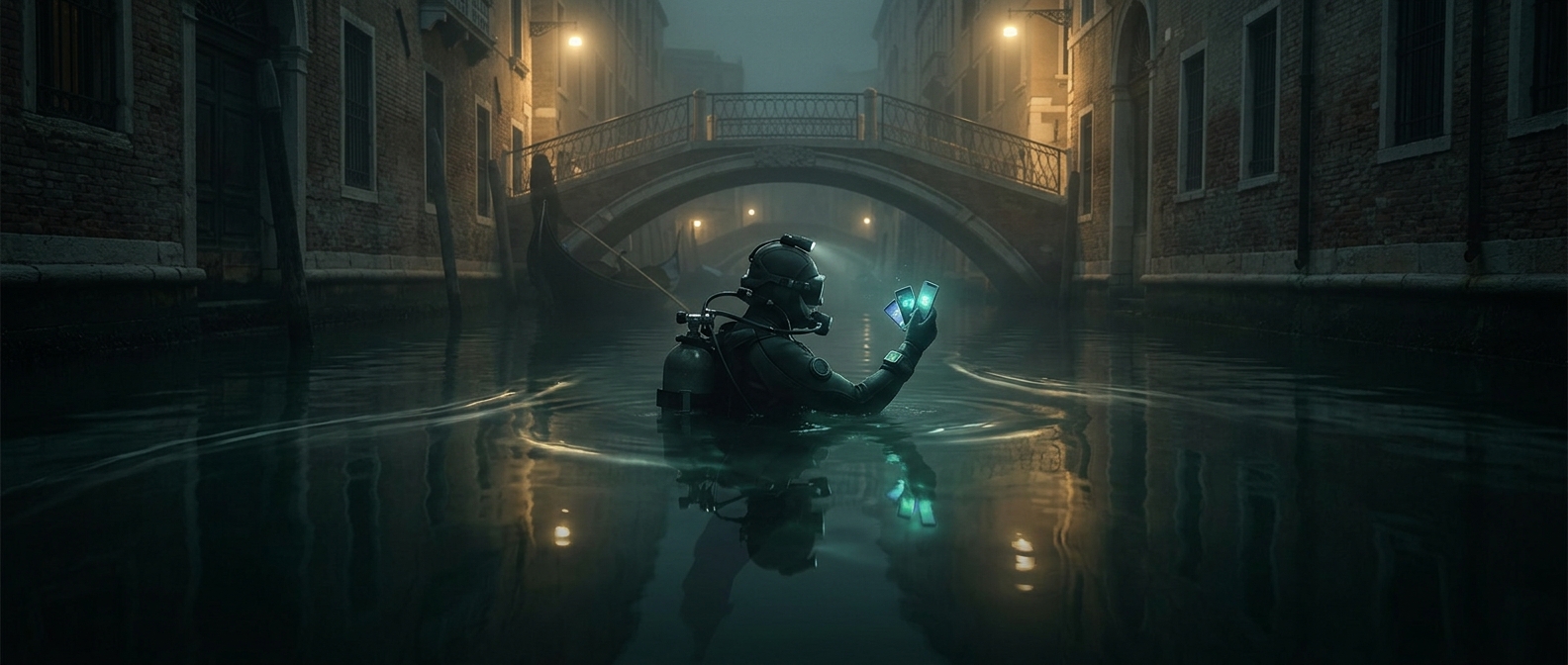 Venice has divers who retrieve phones from canals