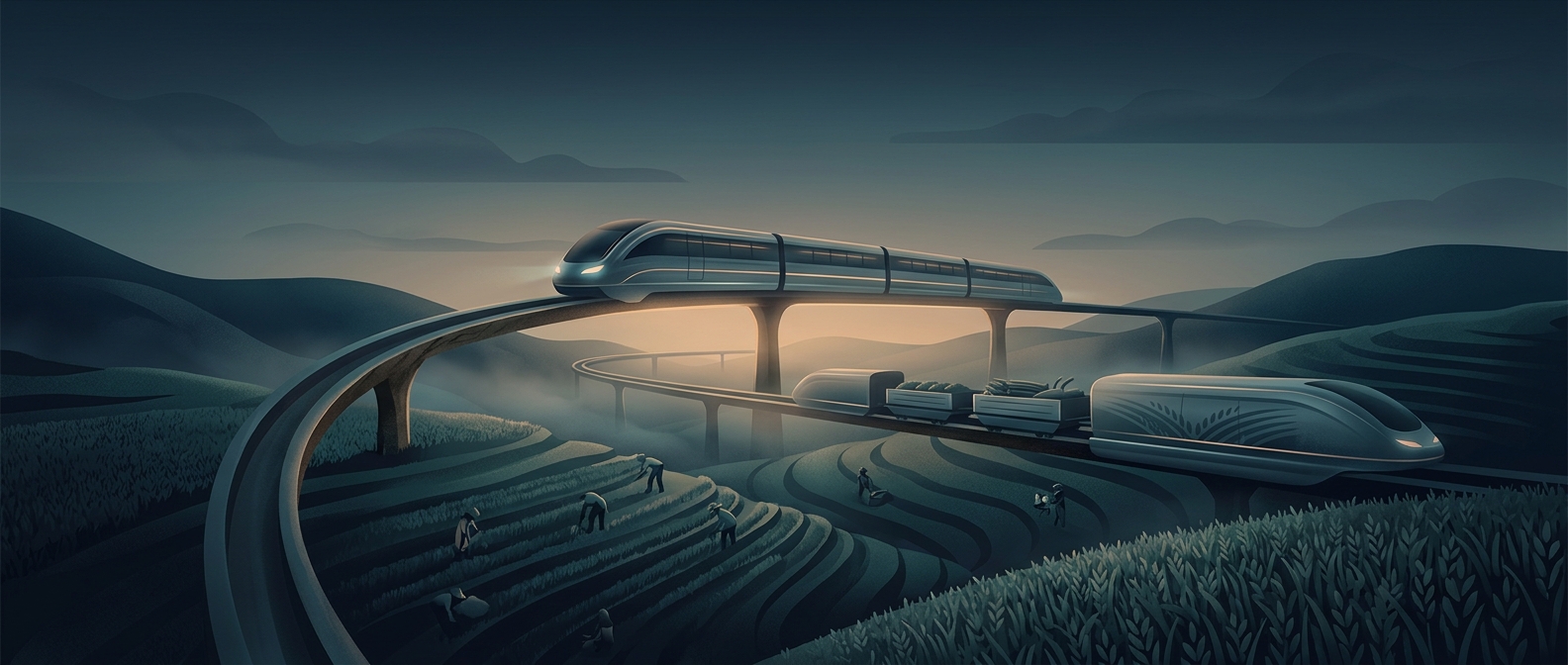 Monorails were first imagined for muddy farm fields