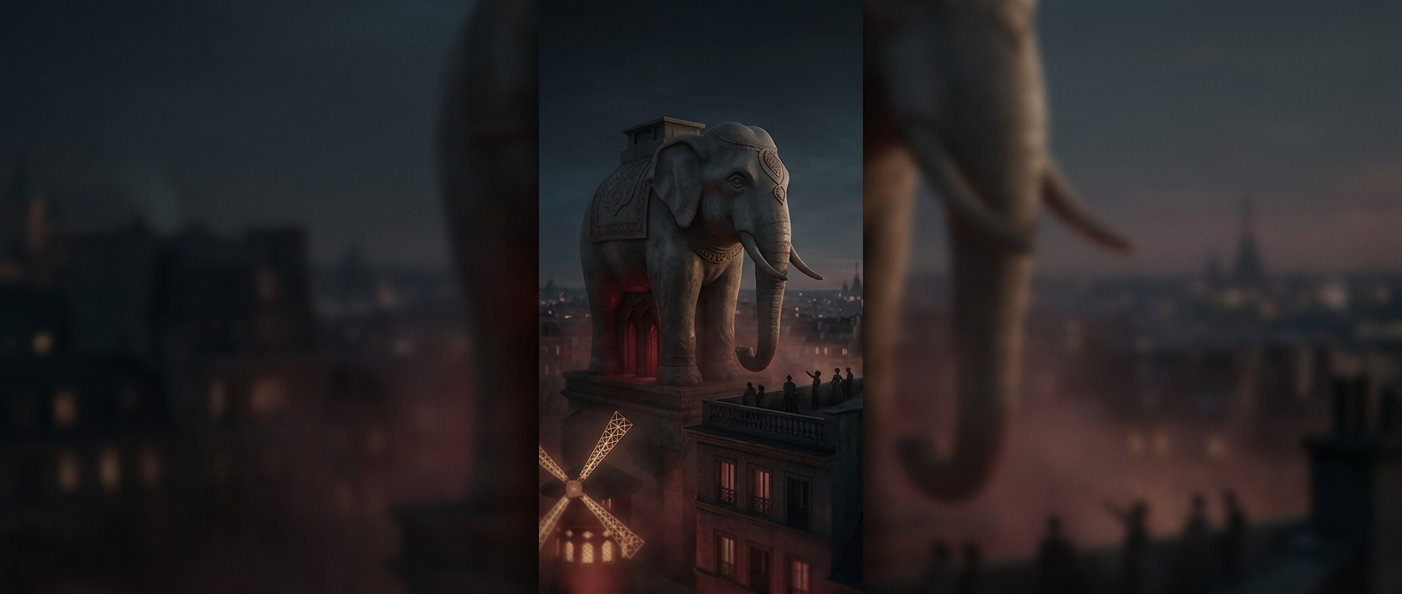 Внутри слона Moulin Rouge был танцпол