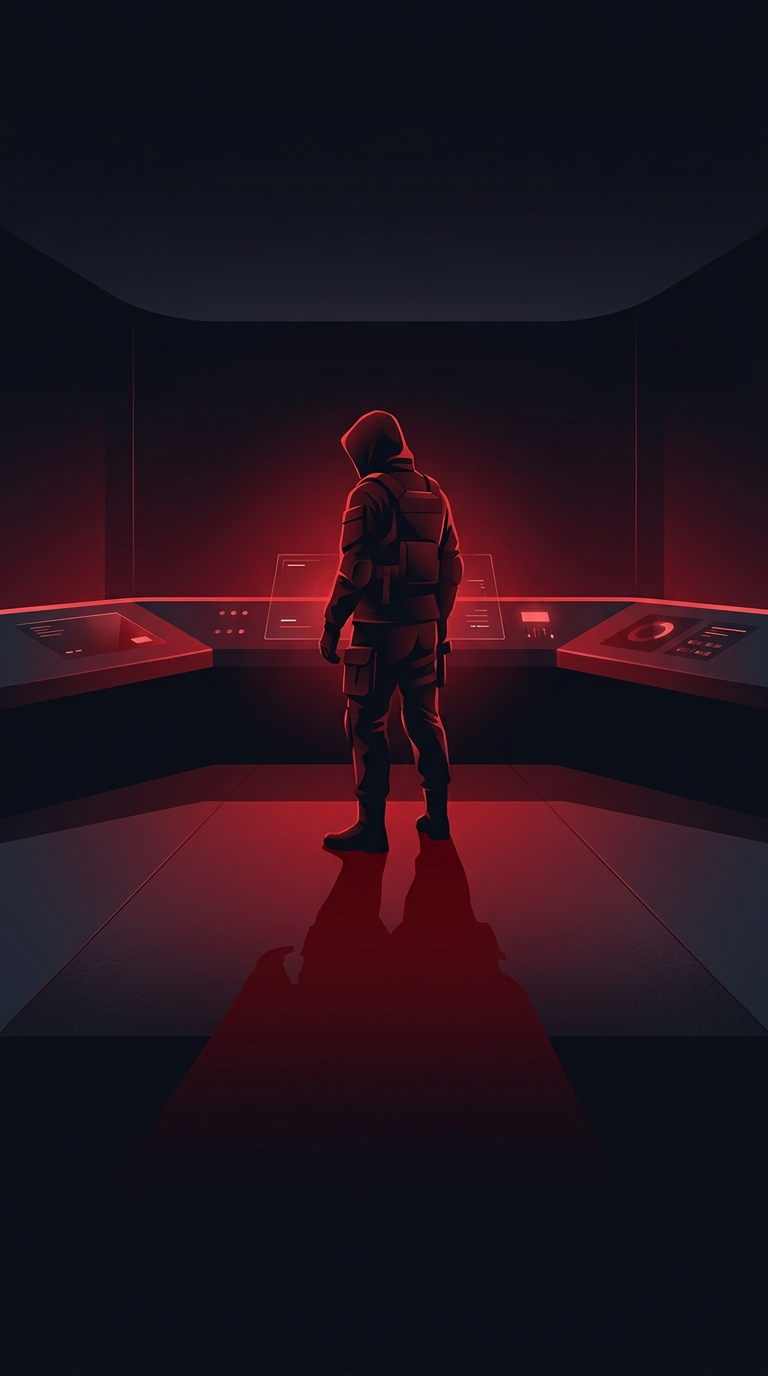 Why do military submarines completely switch to eerie red lighting in the control room during night operations?