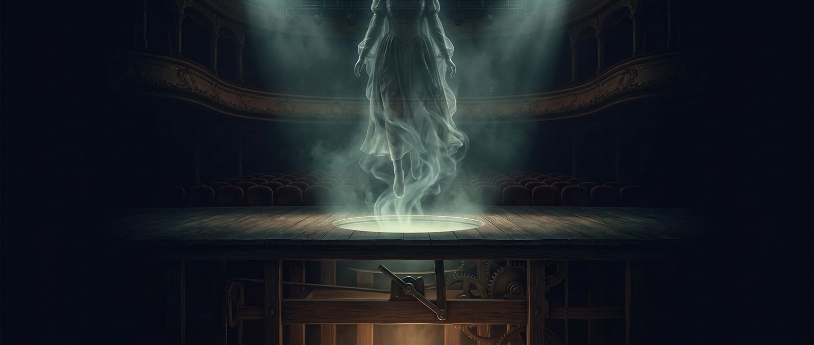 Stage ghosts in classic theater arrived via hidden trapdoors