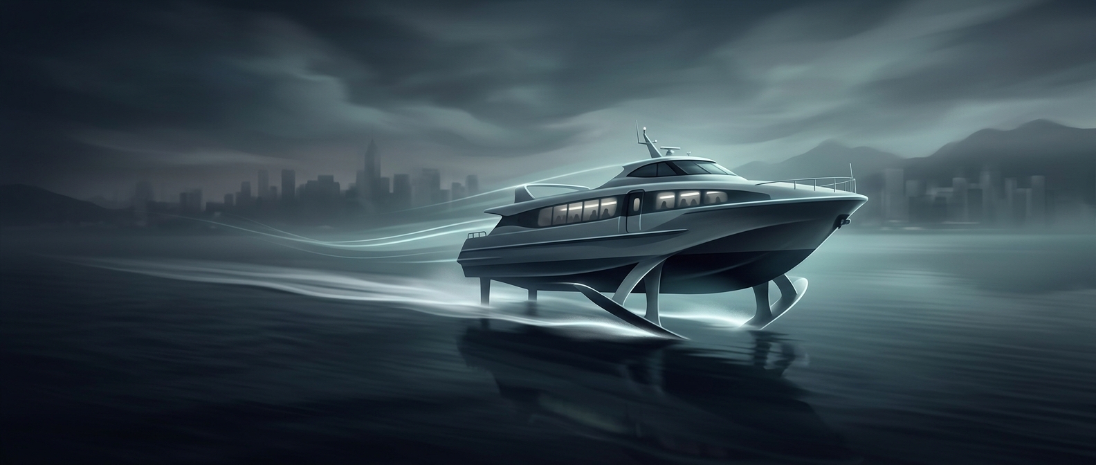 Hydrofoil passenger boats lift their hulls to glide faster