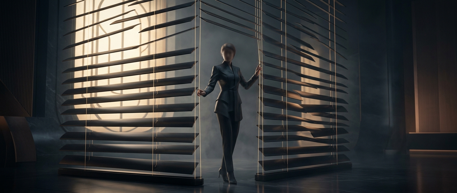 Venetian blinds tilt their slats using hidden strings