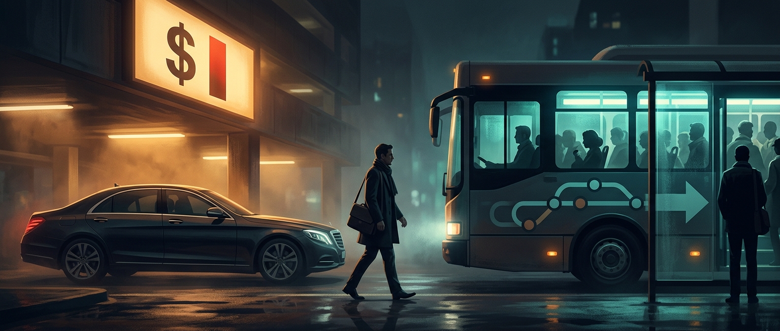 Expensive parking forces daily commuters onto city buses
