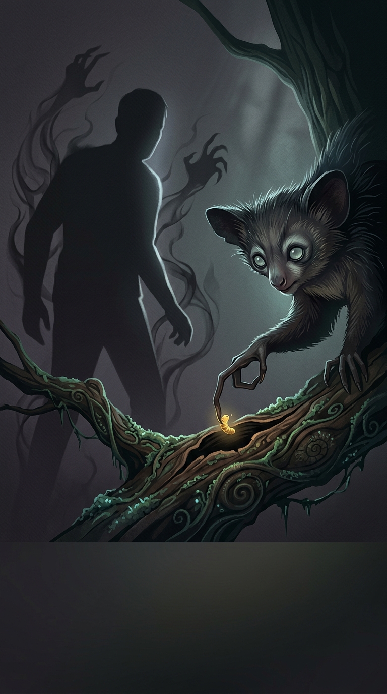 Madagascar's indigenous people have a deep-seated mystical fear of the aye-aye, a strange nocturnal lemur with a freakishly long middle finger, believing it is an evil omen that brings impending death.