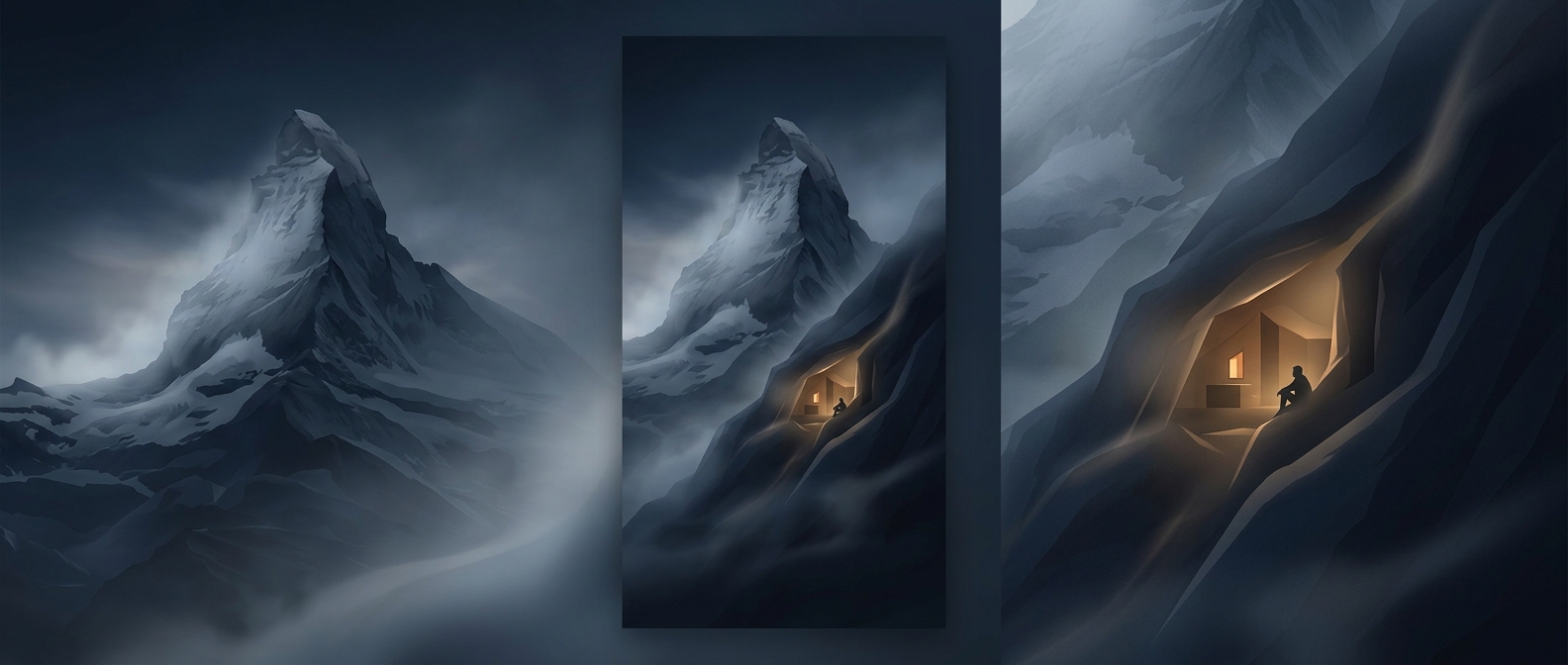 The Matterhorn hides an emergency shelter