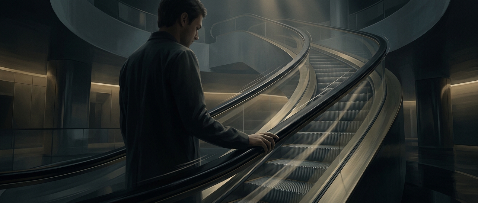 Why escalator handrails never quite match the steps