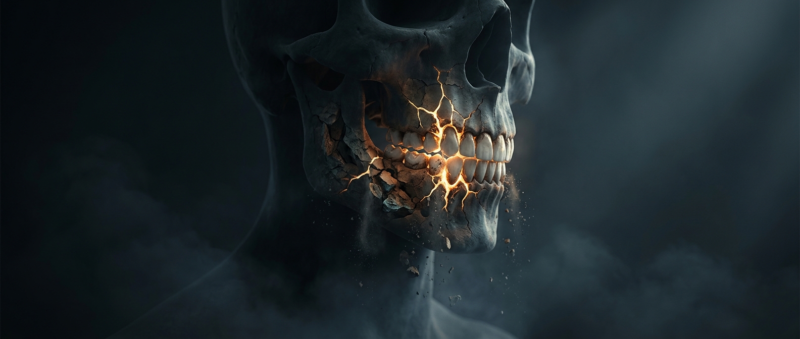 Jaw clenching leads to severe dental enamel degradation