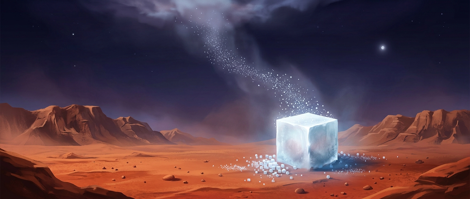 Mars gets snow made of tiny carbon-dioxide cubes