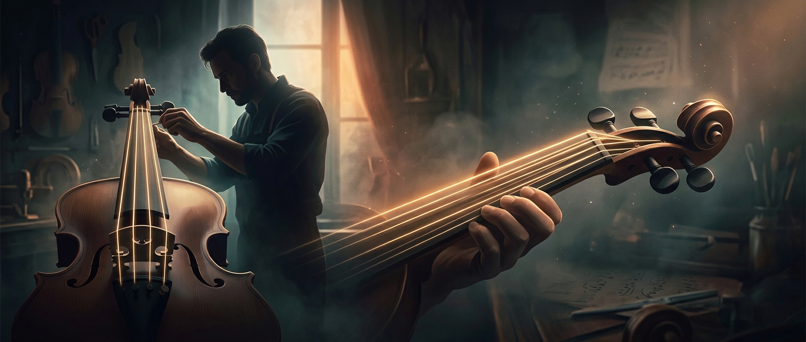 Violins are typically constructed with exactly four strings