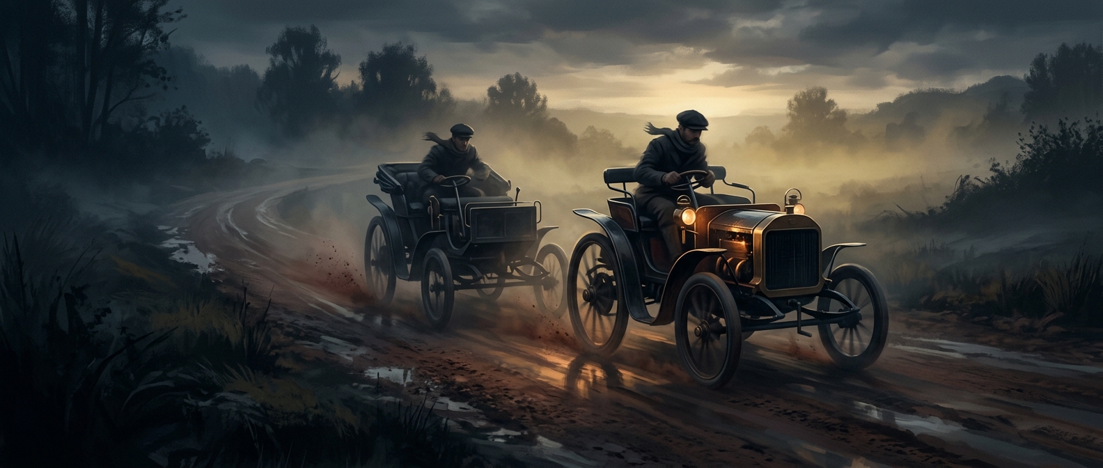 The first car race came almost as soon as cars did