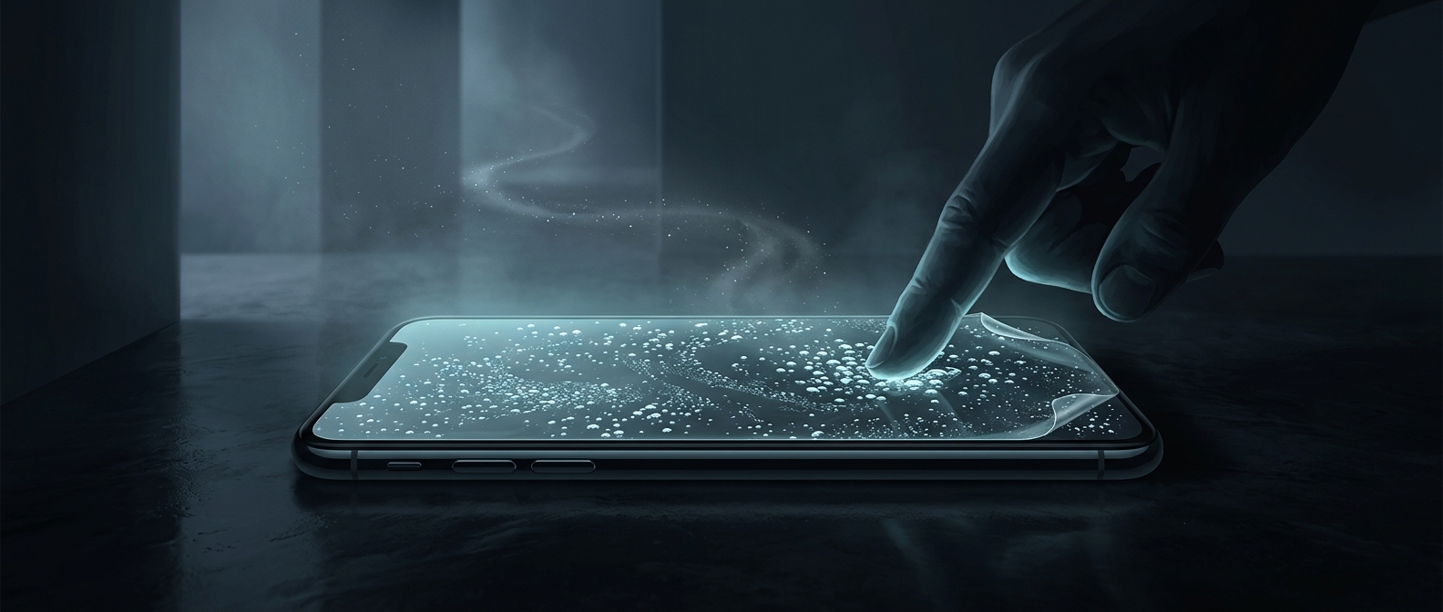 Why screen protector bubbles never seem to disappear