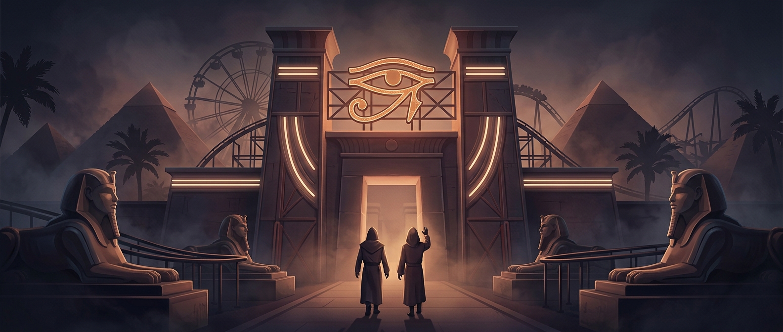 Egyptian theme parks masqueraded as sovereign cults
