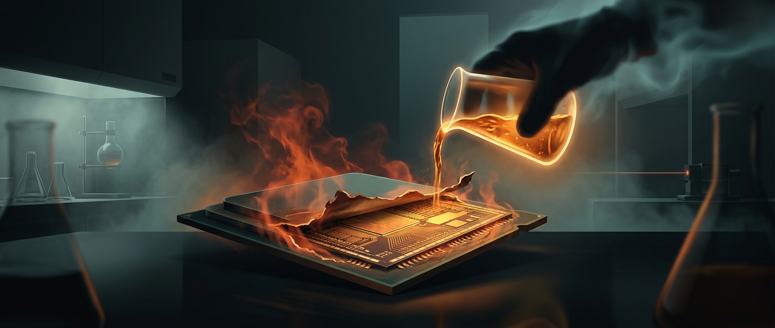 How a microchip gets boiled in acid