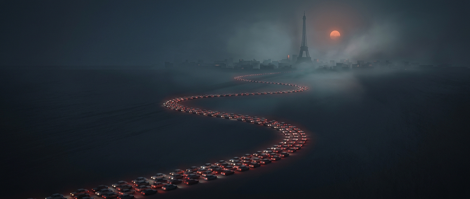 Paris once endured a 109-mile traffic jam