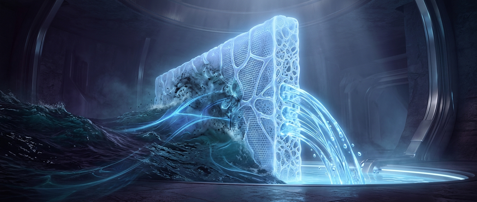 Desalination forces seawater through microscopic membranes