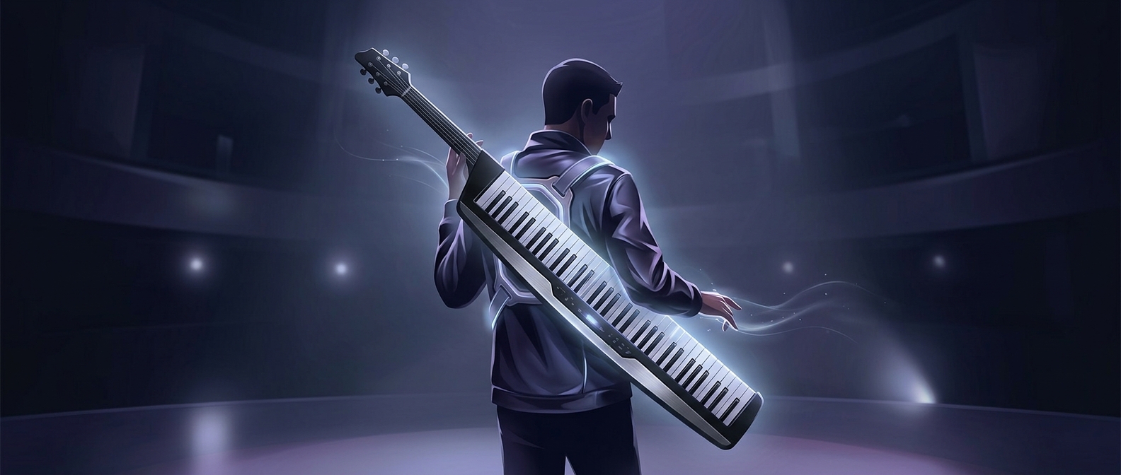 Keytar straps a keyboard onto your shoulders