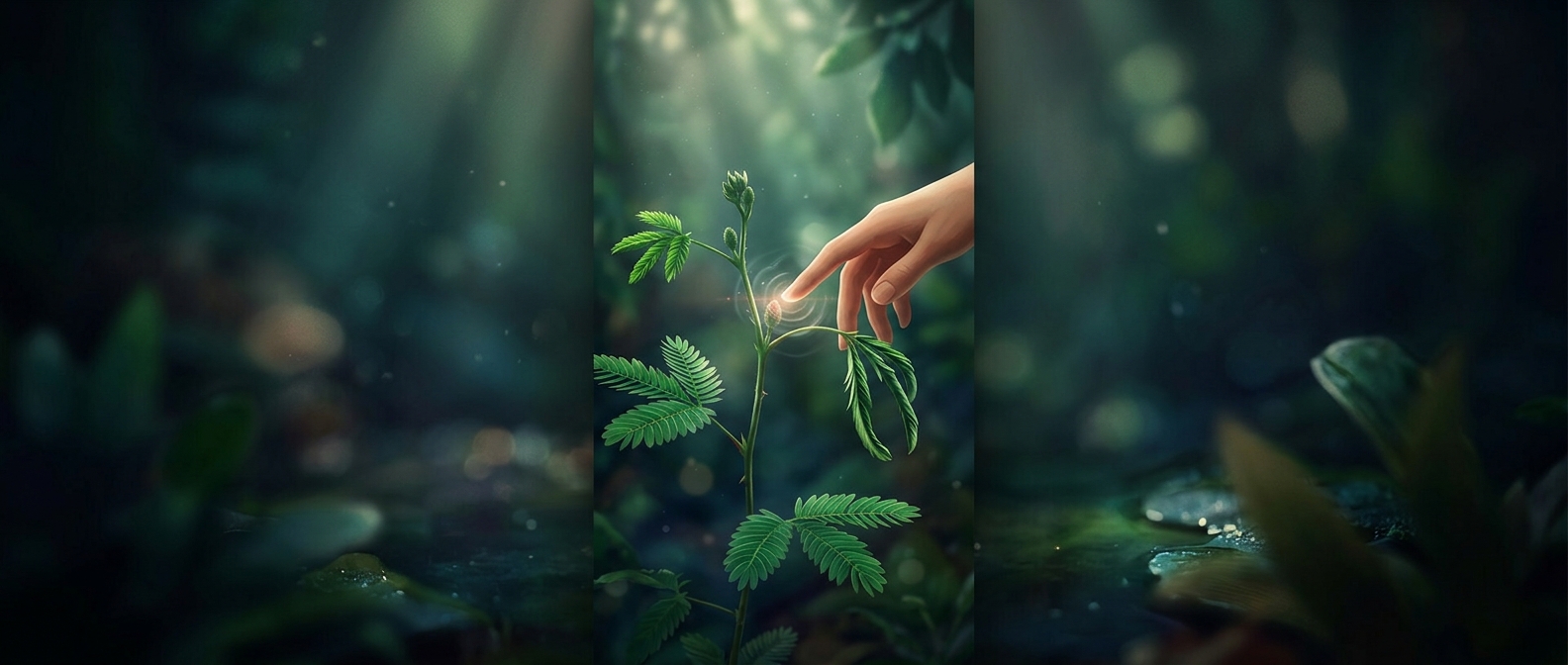 Touch a sensitive plant and its leaves collapse